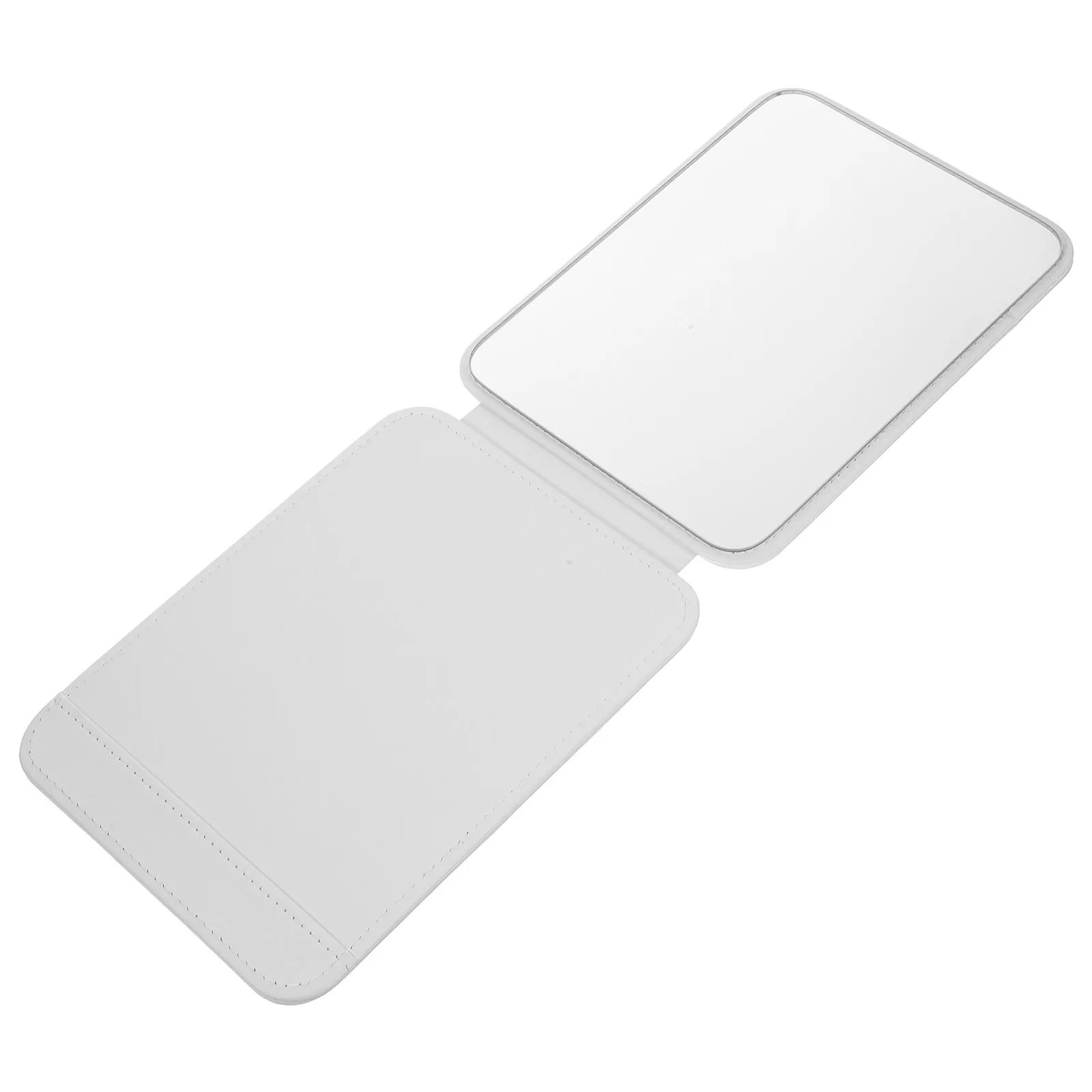 

Makeup Mirror Desktop Folding PU PVC Material Vanity Mirror High Definition Surface for Bedroom Dressing Table