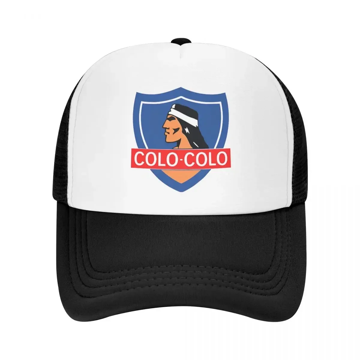 

Colo-Colo Logo Mesh Baseball Cap Unisex Fitted Sun Caps Hat Adjustable Polyester Racing Cap Autumn Trucker Hats