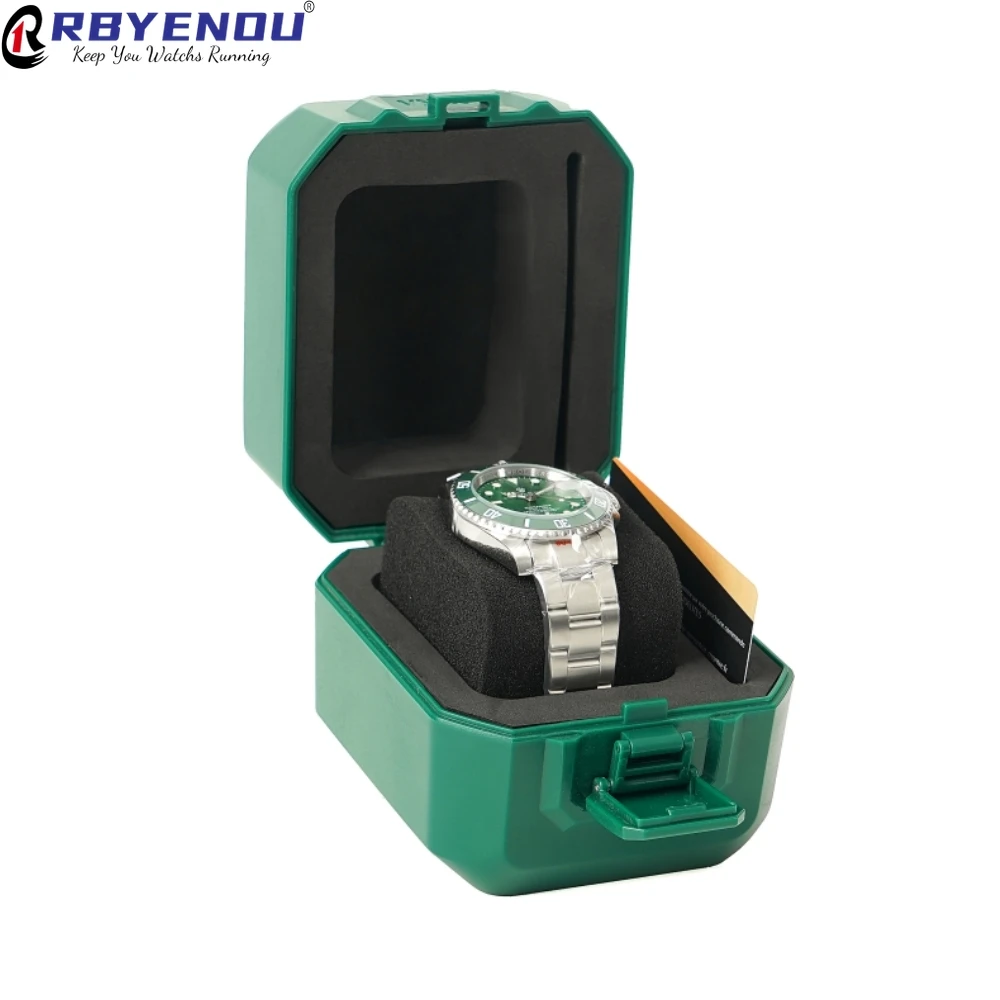 Business Transportation Watch Storage Box ABS Material Safety Buckle Watch Case Box with Card Slot Customized Logo Organize Boxs