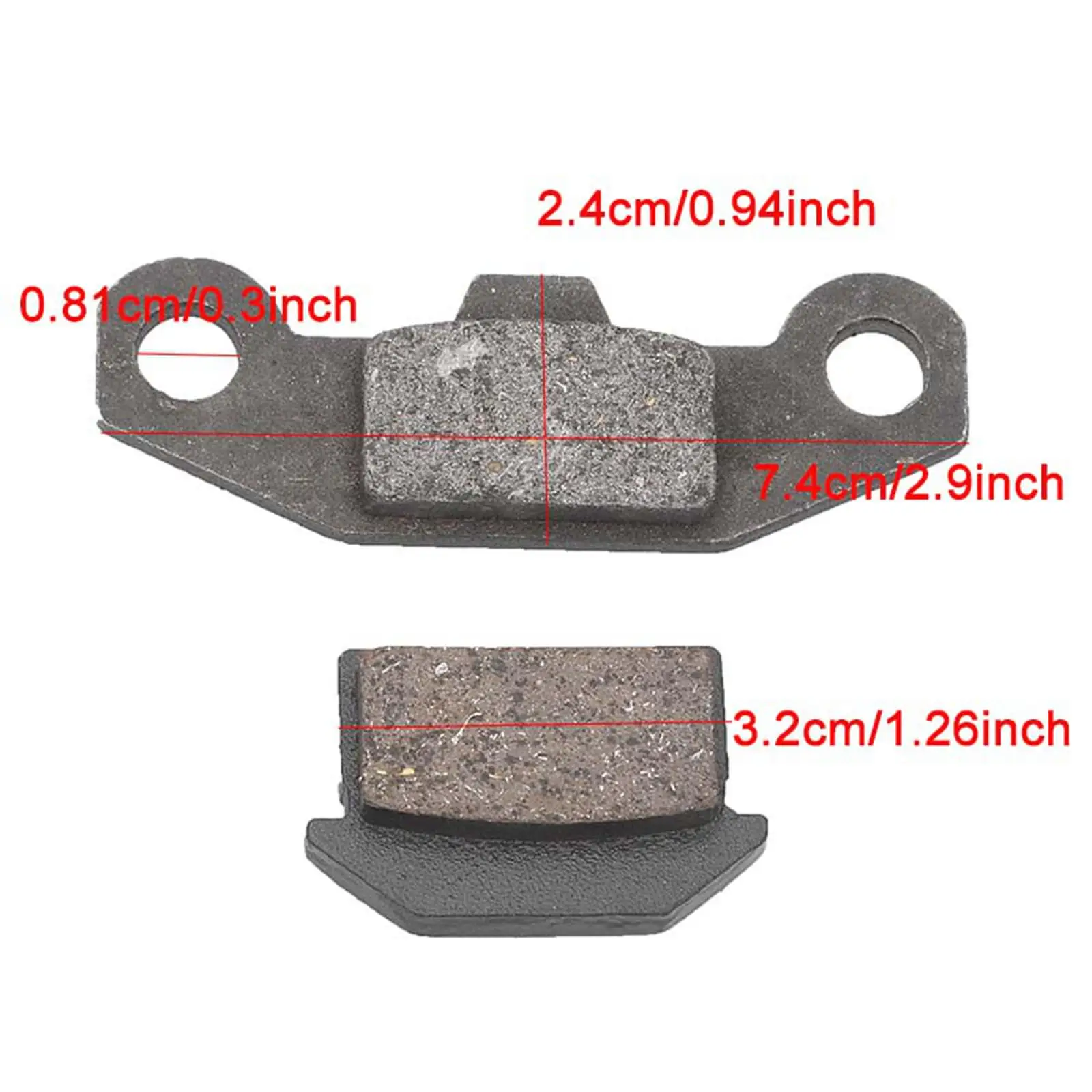 2Pcs Motorcycle Brake Pads Brake Component Driving Replacement Disc Brake Pads for SSR ATV 50cc 70cc 90cc 110cc 125cc Motorbike