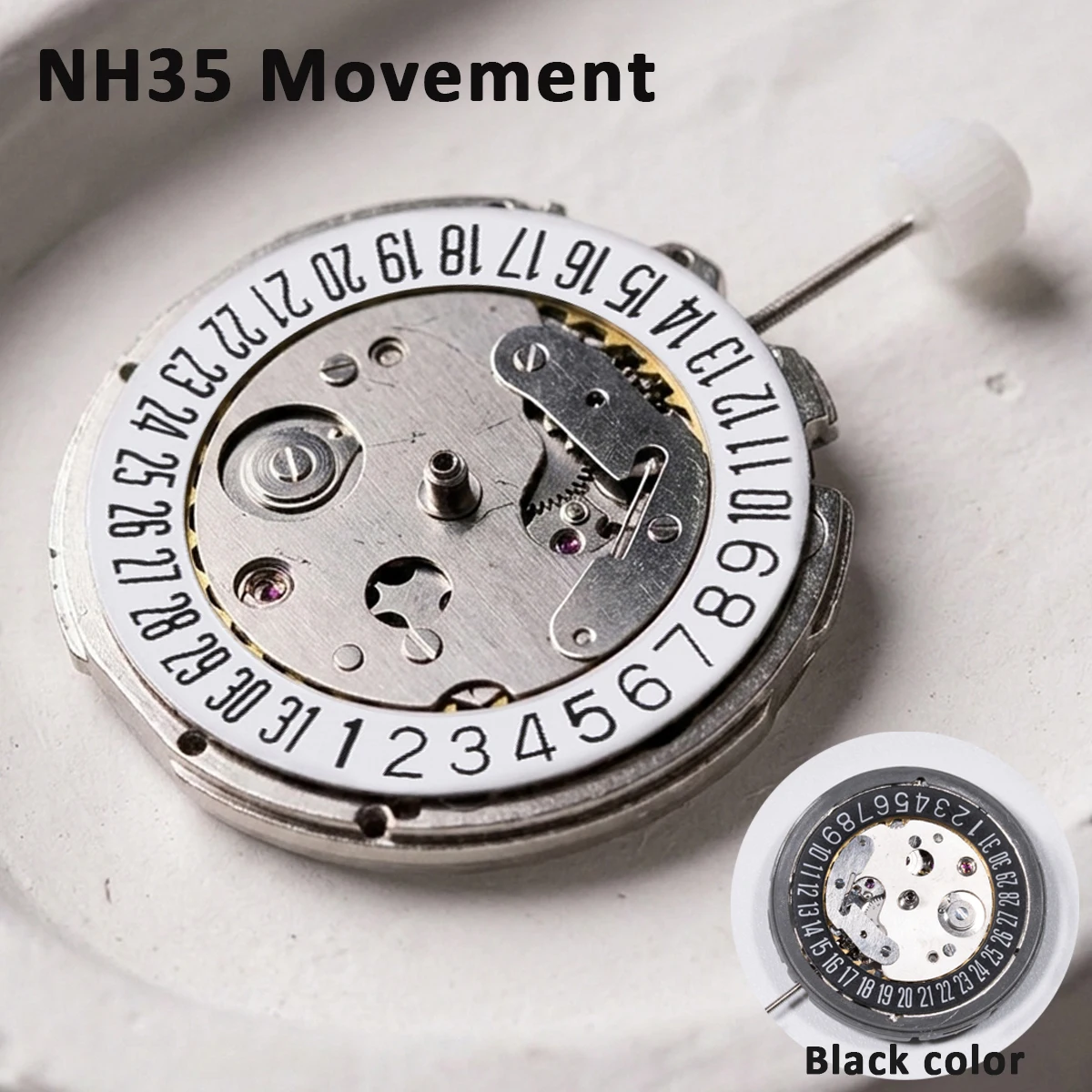 

China NH35 Movement Replacement Japanese NH35 Movements Date High Accuracy Automatic Mechanical Movement NH35A 3 and 6'o clock