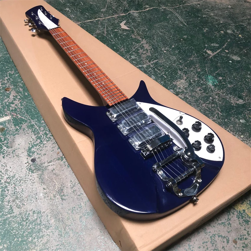 

Stock electric guitar, ricken 325 electric guitar, blue, 34 inch backing, customizable, free shipping