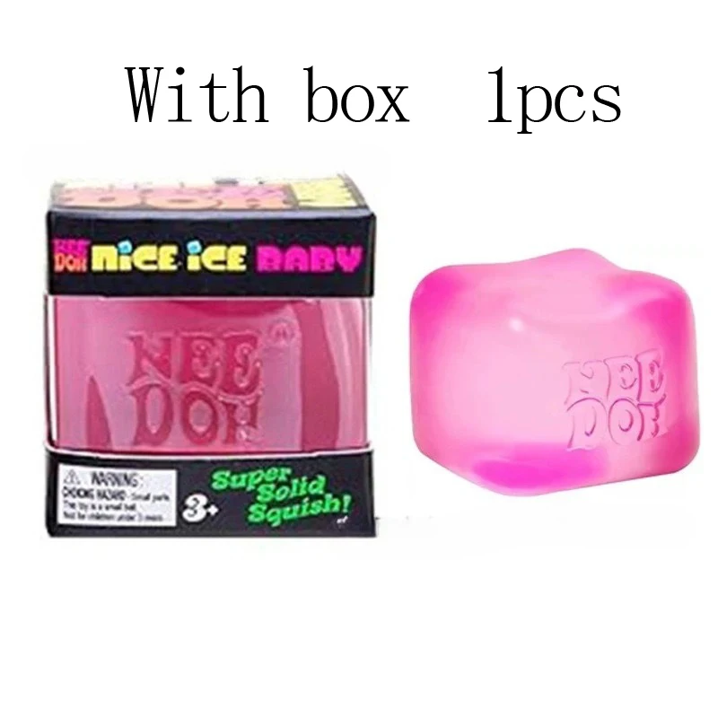 Schylling Needoh Nice Cube Stressball Quetschspielzeug Dr Pepper Sprite Langsam Zurückfederndes Squishy Sensorisches Fidget-Spielzeug zur Angstlinderung