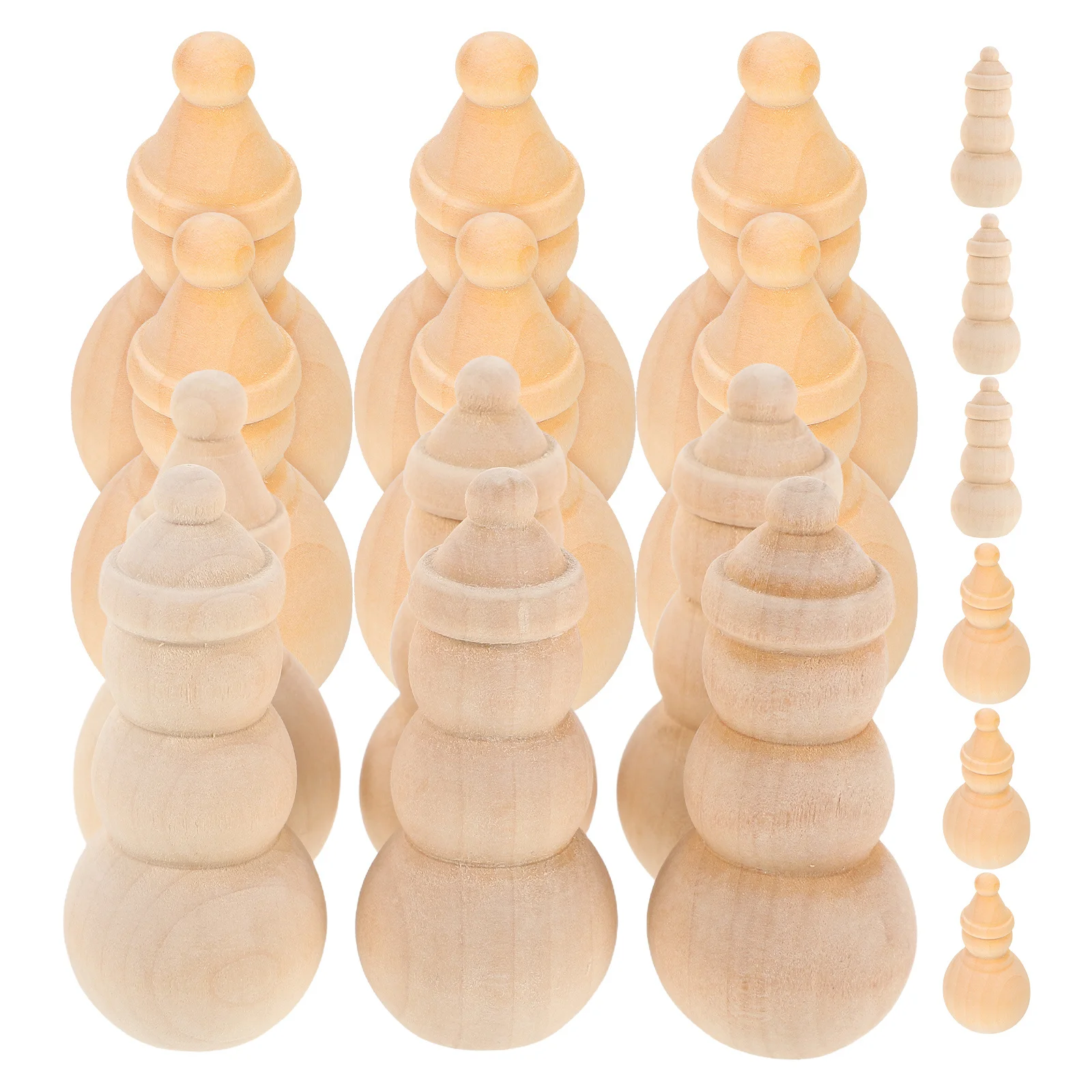 

20Pcs Unpainted Wooden Snowman Decoration DIY Painting Activity Tree Hanging Christmas Cheer Family Bonding Wood Snowman Figures
