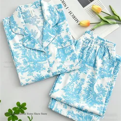 Conjunto de pijama de satén de seda para mujer, conjunto de ropa de dormir, Kimono, bata de baño, ropa de dormir informal holgada para el hogar, primavera y otoño