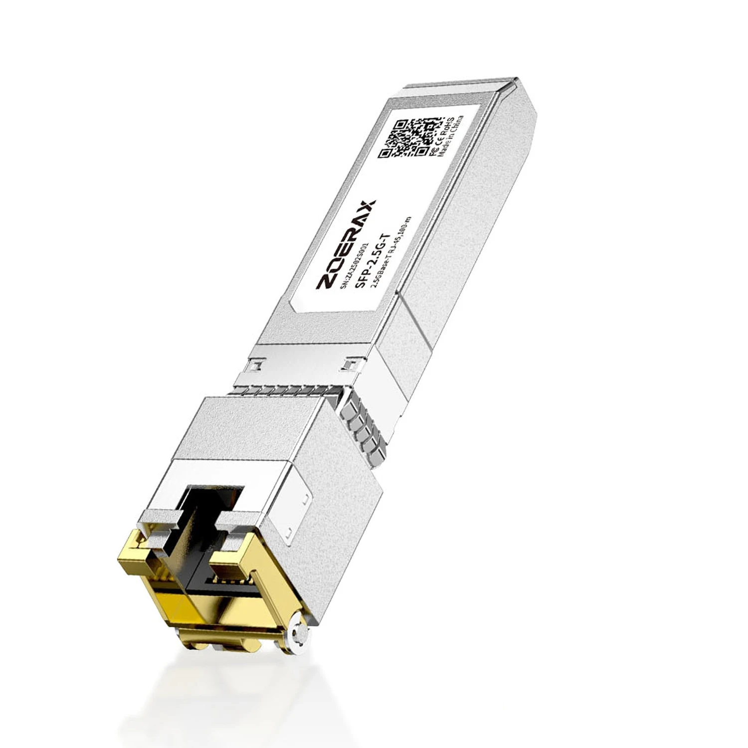 ZoeRax RJ45 SFP Transceiver-Modul 1.25/2.5/10G, unterstützt DDM, bis zu 100 m/30 m, Ethernet-Transceiver-Modul, kompatibel mit Cisco
