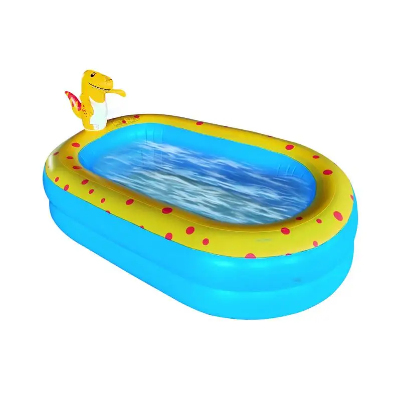 

Dinosaur Sprinkler Pool Cute Dinosaur Kiddie Pool Highly Elastic Dinosaur Water Sprayer Small Inflatable Pool For 2-3 Kids And