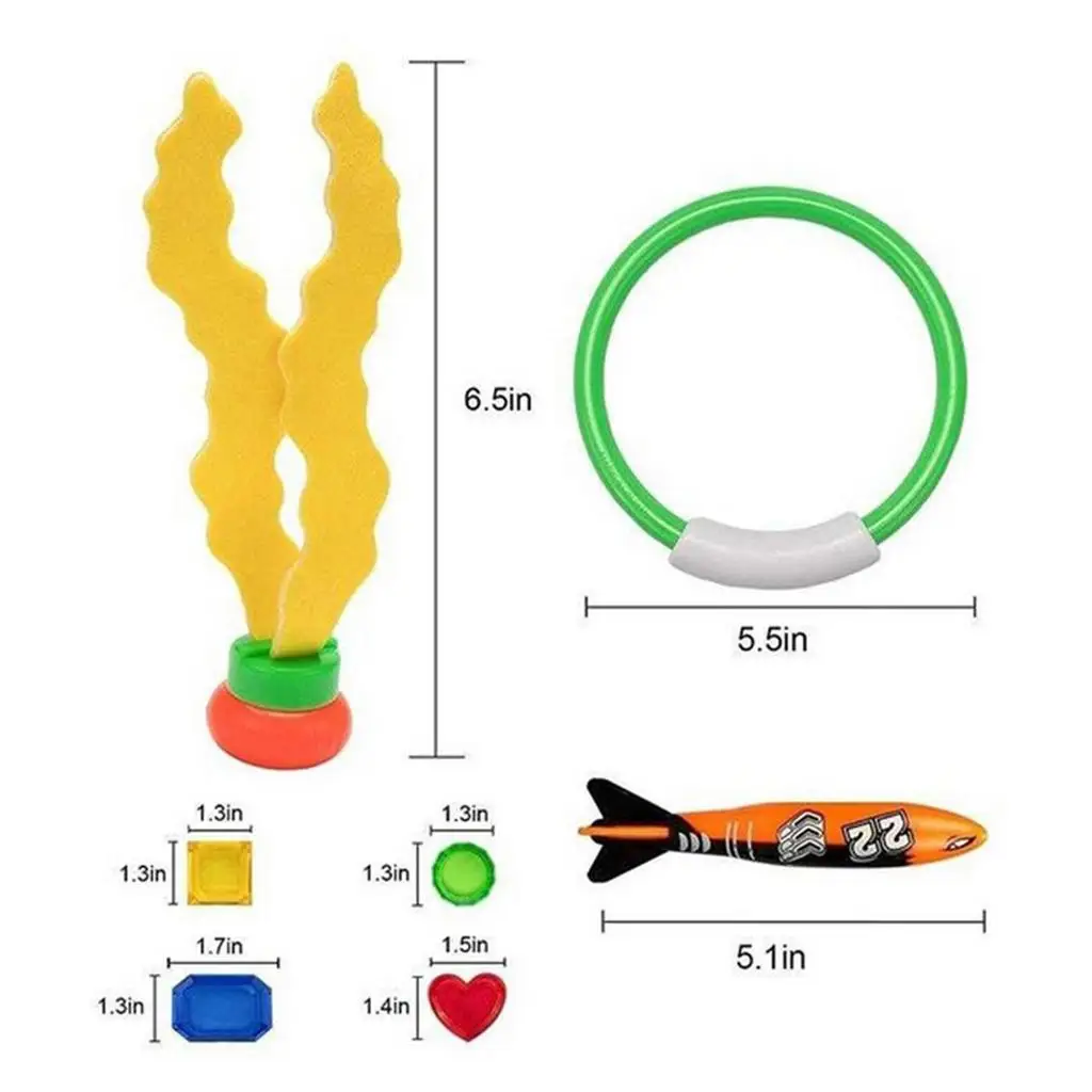 

1 Set of 22pcs Summer Pool Diving Toys Pool Beach Underwater Water Play Toys