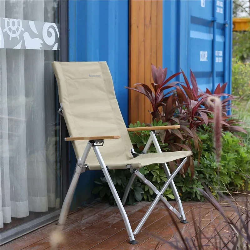 Hot Sale Outdoor Camping Chair Canvas Light Weight Aluminum Folding Reclining Chair For Outdoor