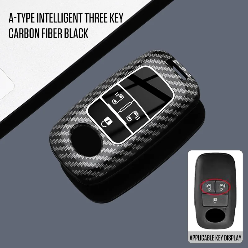 ABS Car Key Case Cover Chain Bag Shell Protector Fob Holder for Toyota Daihatsu Tanto LA600S LA150S LA800S Perodua Accessories