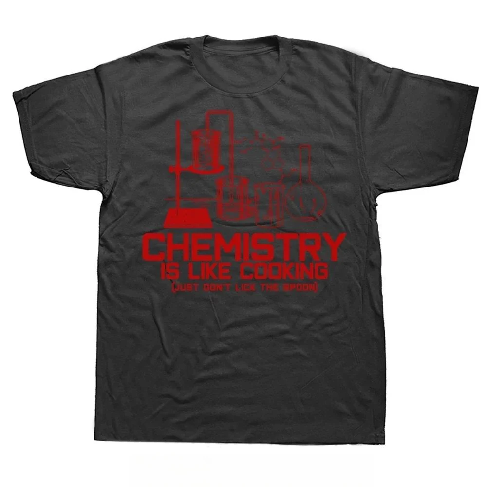 Chemie ist wie Kochen, modisches Oversize-T-Shirt mit Slogan, Herrenbekleidung, O-Ausschnitt, lustiges Baumwoll-T-Shirt, Witz-Fitness-T-Shirt – Detail 6