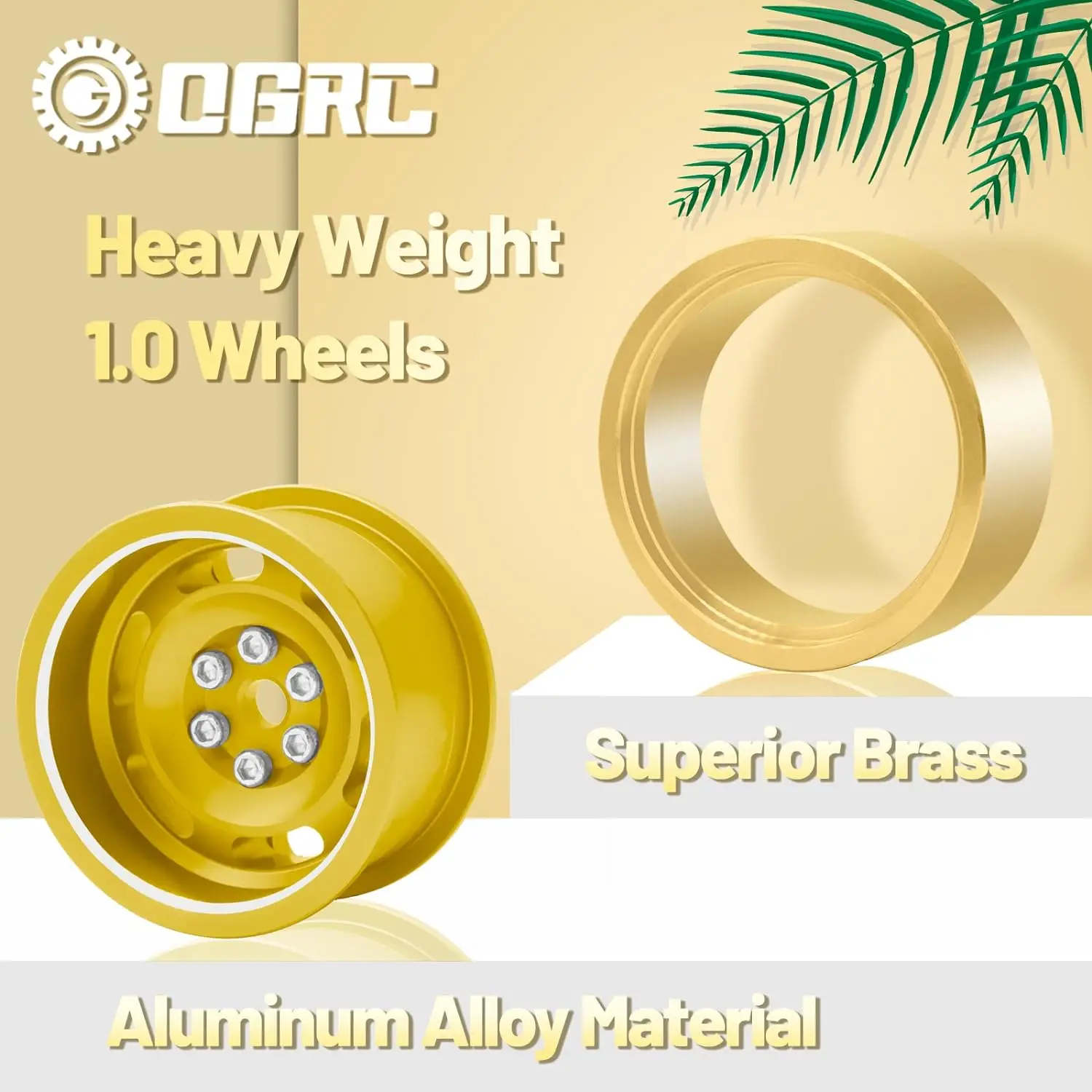 OGRC 1.0 Deep Dish Wheels Rims 32g Heavy Crawler Wheel for TRX4M SCX24 Axial AX24 FMS FCX24 1/18 1/24 RC Accessories Replace