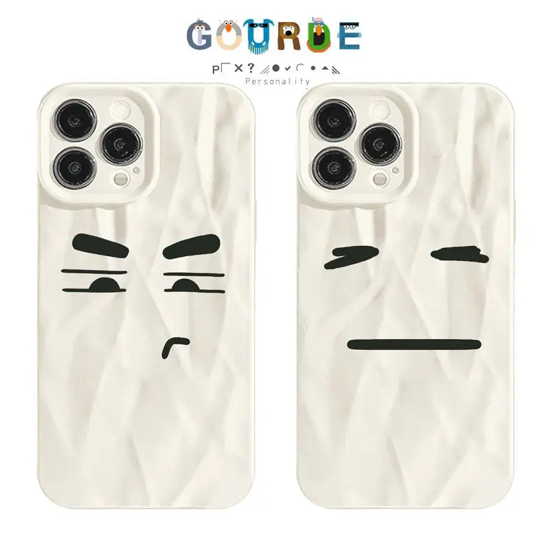 Gourde Funny Cute Face Look Pattern Couple Case for Iphone 15 14 12 13 11 Pro Max IP 7 8 Plus Iphon X XS XR Xs Max