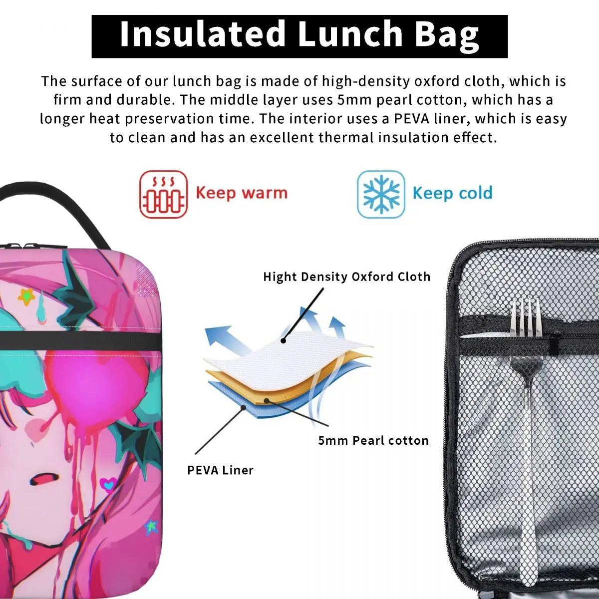 الغريبة المرحلة ميزي حتى إيفان حقيبة الغداء المحمولة سستة حقيبة للحفاظ على البرودة الكبار مكتب مصمم الأزياء للماء حمل حقيبة الغذاء