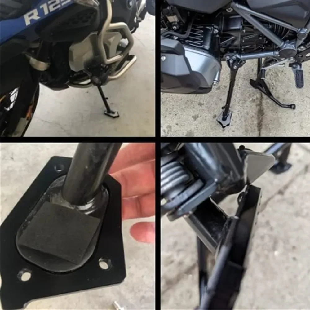Motorcycle Aluminum CNC Foot Stand Kickstand Pad Extension Kit Foot Pedal Side Support Bracket For R1200GS ADV/LC 2012-2016 view 2