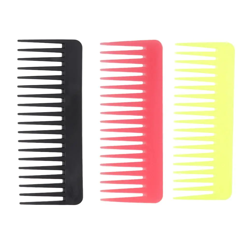 

Sturdy Plastic Detangling wet and dry Comb Wide Hair Brush- No Snags, No ,