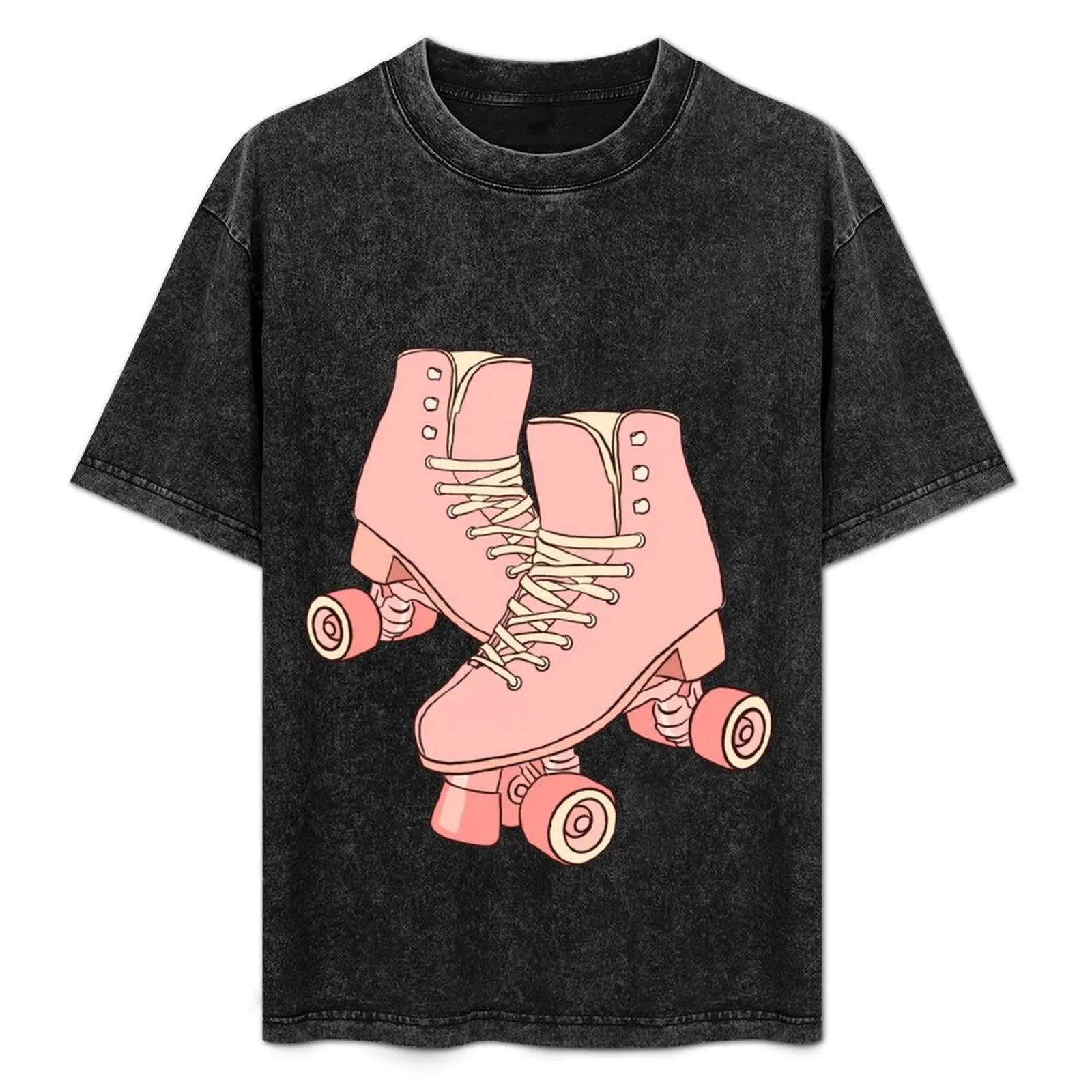 

pink roller skates T-Shirt Urban Style Print T-Shirt
