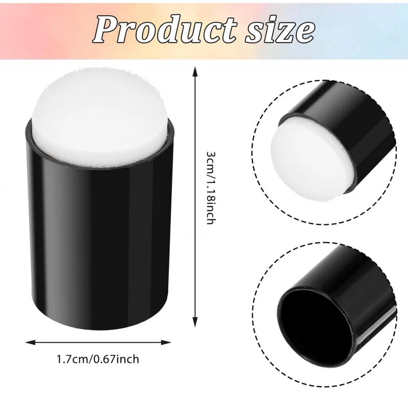 مجموعة إسفنجة إصبع حرفية مكونة من 20 قطعة، أدوات طلاء فرشاة إسفنجية لطلاء الوجه، وصنع البطاقات، والختم، والحبر، DIY