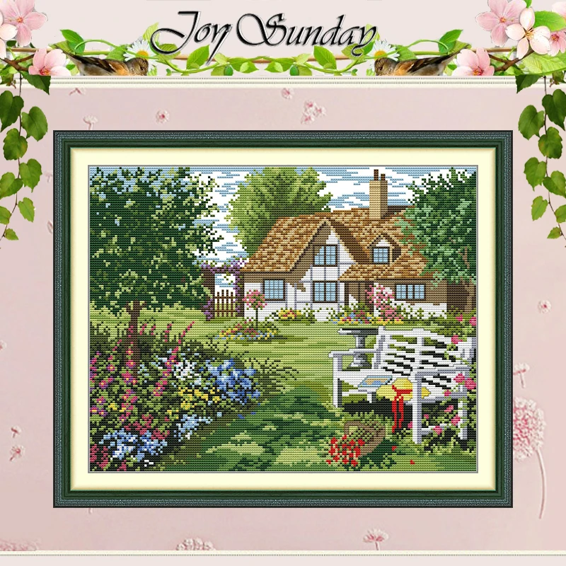 

Beautiful Home Patterns Counted Cross Stitch Set DIY 11CT 14CT 16CT HD Stamped DMC Cross-stitch Kit Embroidery Needlework Crafts