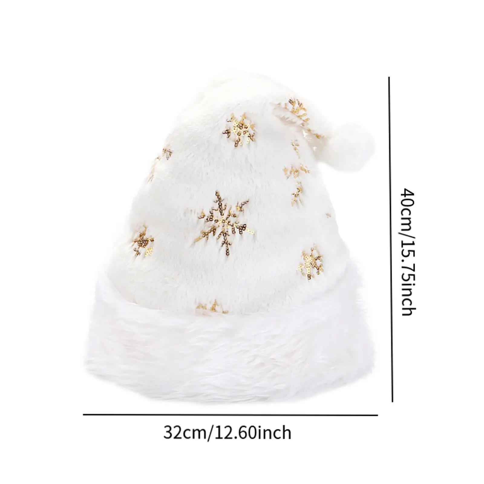 Cappello da Babbo Natale natalizio Accessori caldi per costumi da Babbo Natale per uomo e donna Berretto natalizio in peluche Cappello natalizio decorativo Cappello da Babbo Natale festivo