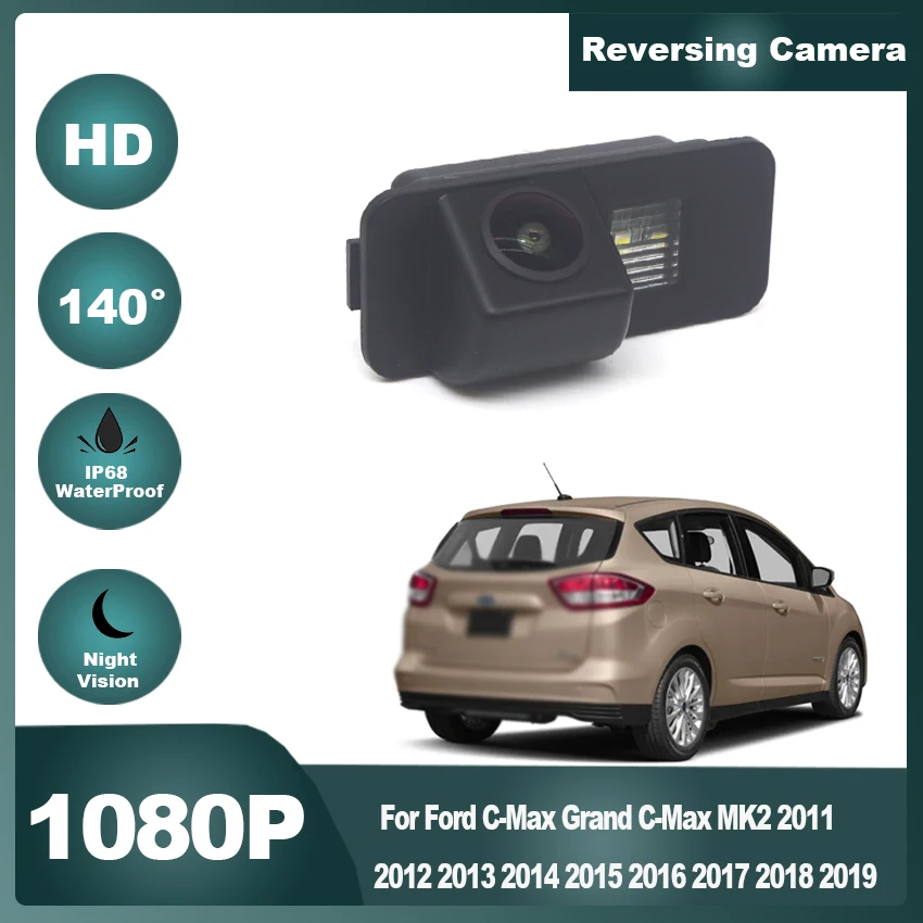 

CCD HD рыбий глаз камера заднего вида для Ford C-Max Grand C-Max MK2 2011 2012 2013 2014 2015 2016 2017 2018 автомобильный монитор