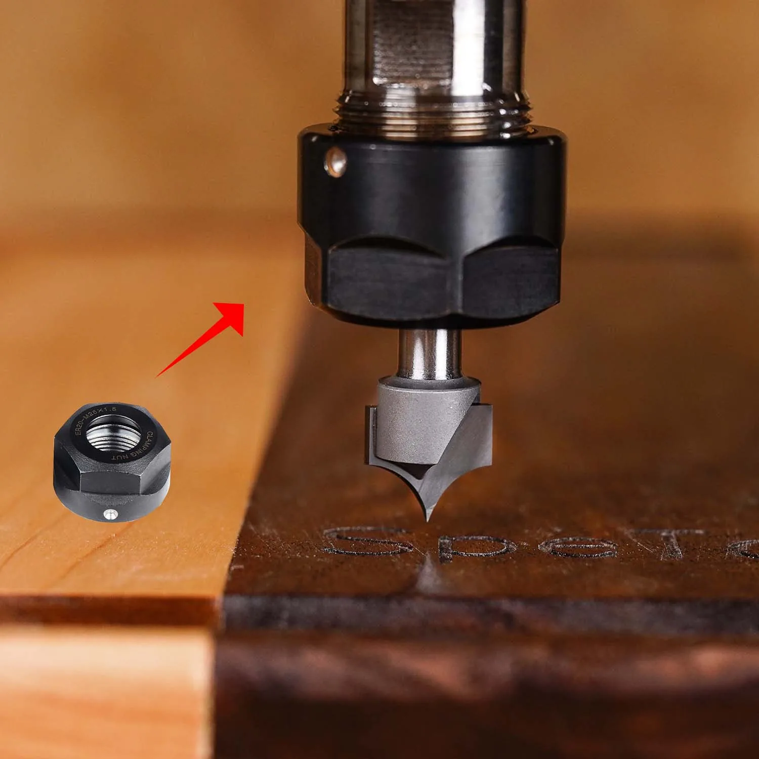 1pcs precision Balanced collet nut A UM type ER11 - ER32 spring collect nut clamping for CNC milling engraving machine