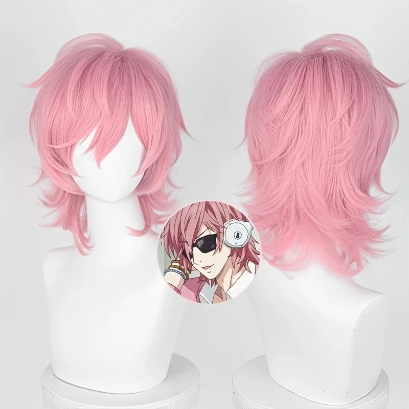 ** شعر مستعار كوس ليلي دلو وردي قصير من الحرير ذو درجة حرارة عالية #1