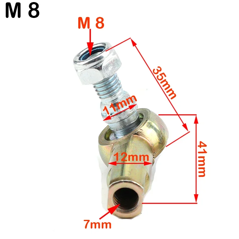 80mm-280mm M8 Steering Tie Rod kit Ball Joint For 49cc 50cc 2 Stroke Electric Mini Kids ATV Go Kart Buggy Scooter Quad E-Bike