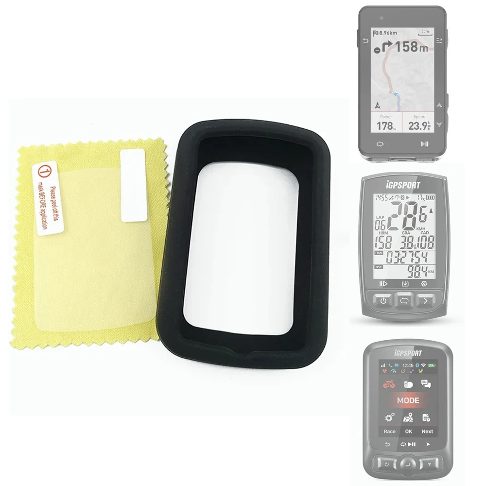 Silicone Soft Case Screen Protector Film Cover For iGPSPORT iGS630S IGS630 iGS620 IGS520 IGS50S iGS50E IGS10S Bike GPS Computer