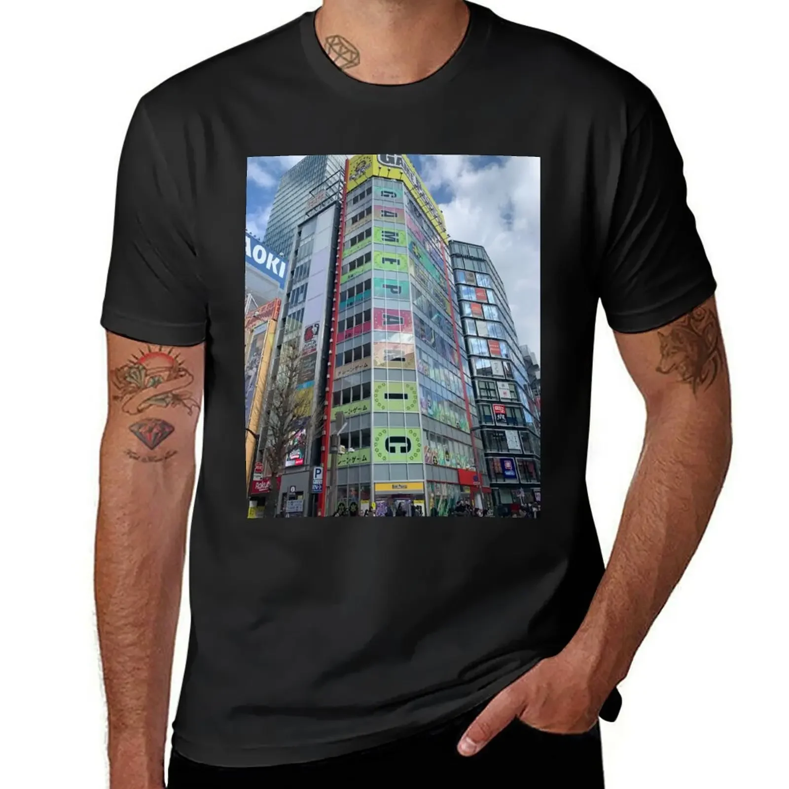 Game Panic - Akihabara,Tokyo T-Shirt plus sizes cute tops plain men clothes