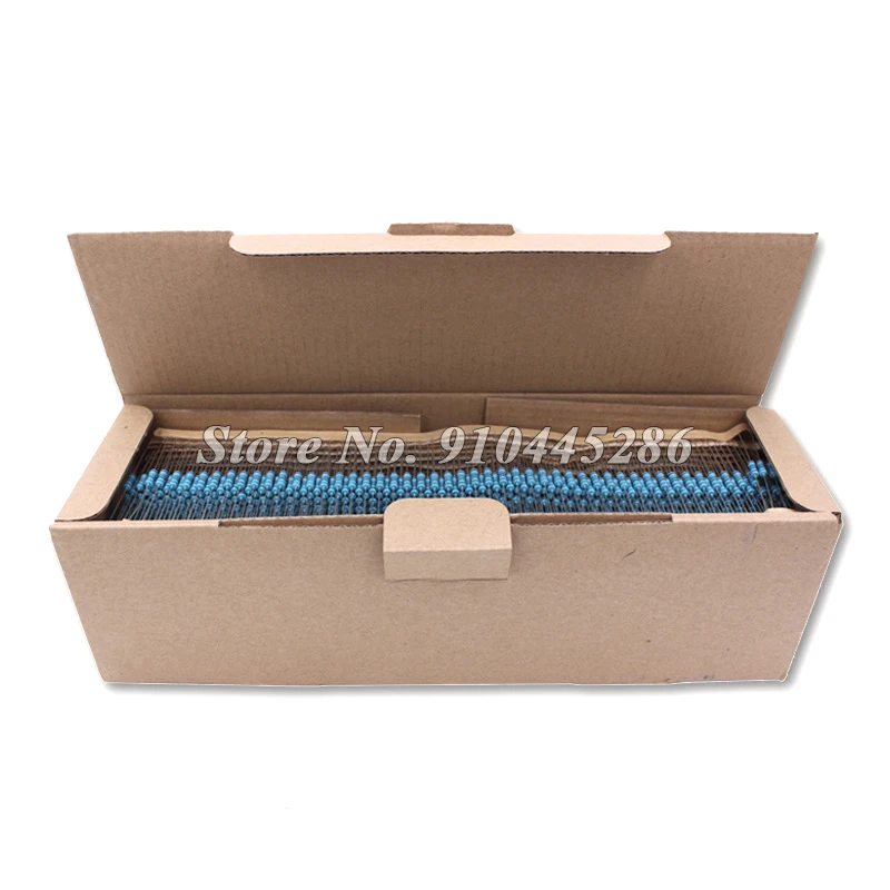 Metal o resistor do filme, 100R, 220R, 1K, 1.5K, 2.2K, 4.7K, 10K, 22K, 47K, 100K, 220, 1K5, 2K2, 4K7 resistência do ohm, ohm, 1% metal, 100 PCes