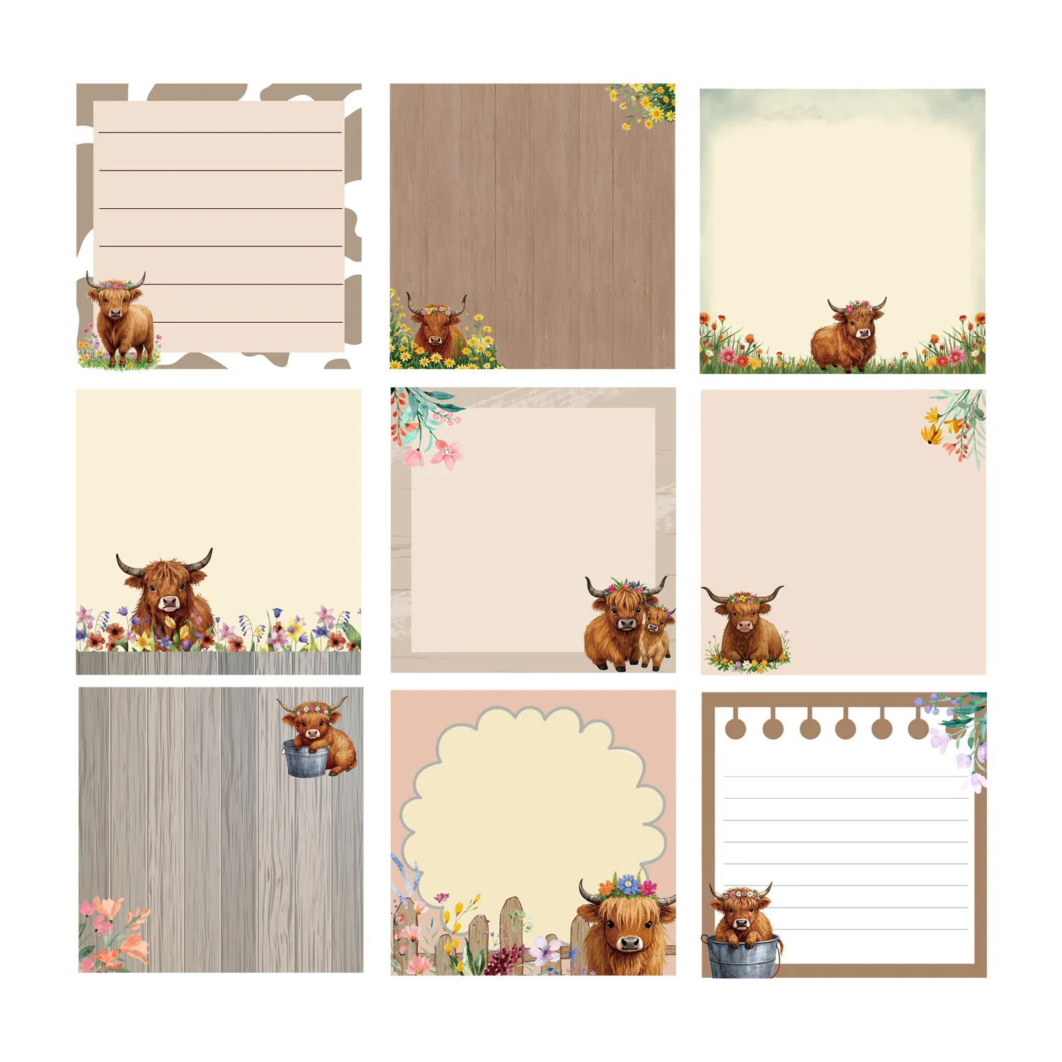 

9 милых желтых наклеек с высокой и низкой коровой, самоклеящаяся наклейка с мультяшными животными, 3-дюймовая наклейка, бумажная наклейка, доска для офиса