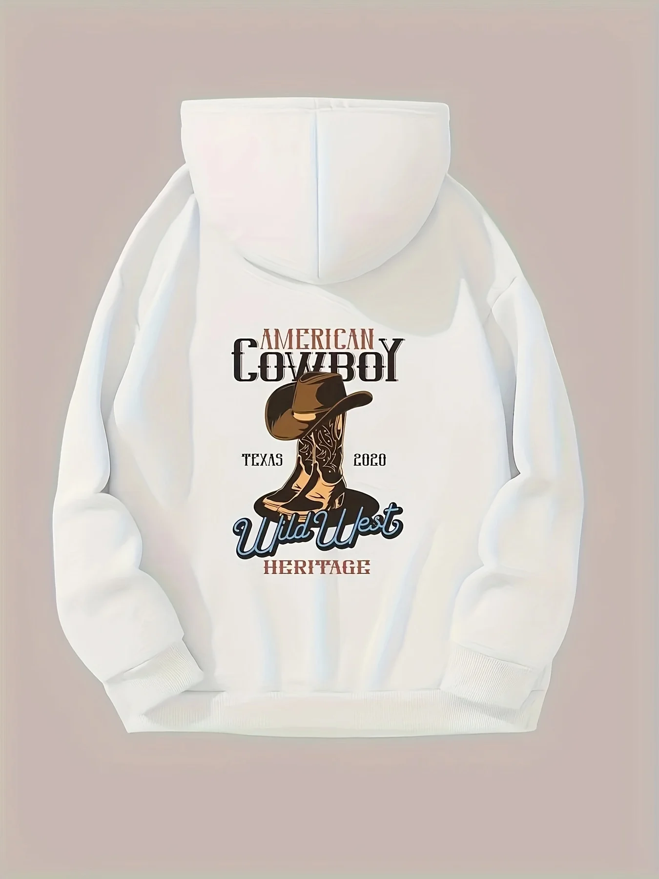 

Western Denim Graphic Print Autumn and Winter Men's and Women's Hoodies Casual Loose Outdoor Street Sports Training Brand