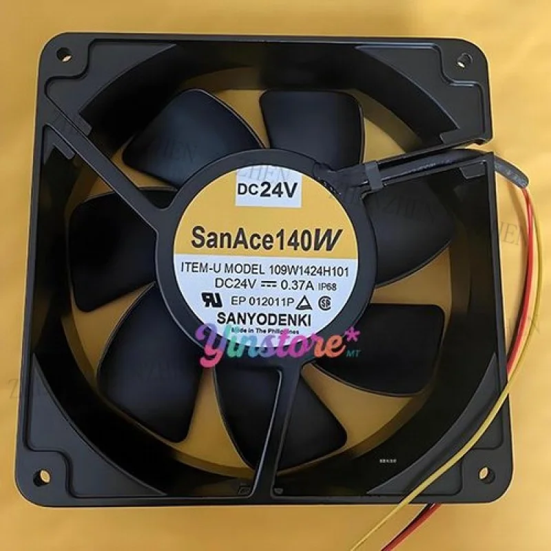 Y  1 Pc. New 109W1424H101 Cooling Fan 14038 DC24V 0.37A 14CM IP68 3Pin