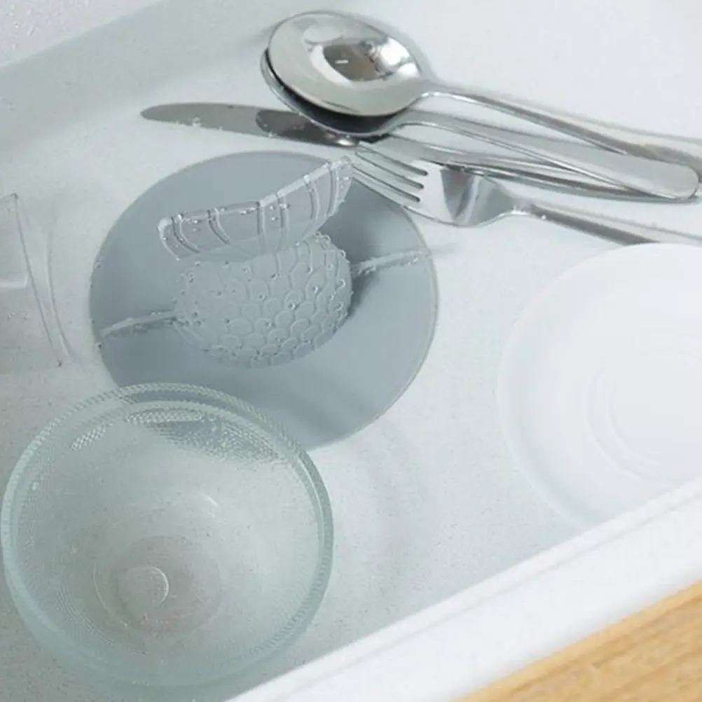 

Комплект из 2 заглушек для слива в полу, серо-белые, из ТПР, в форме рыбьего хвоста, для кухни и ванной, с функцией дезодорации, размер M