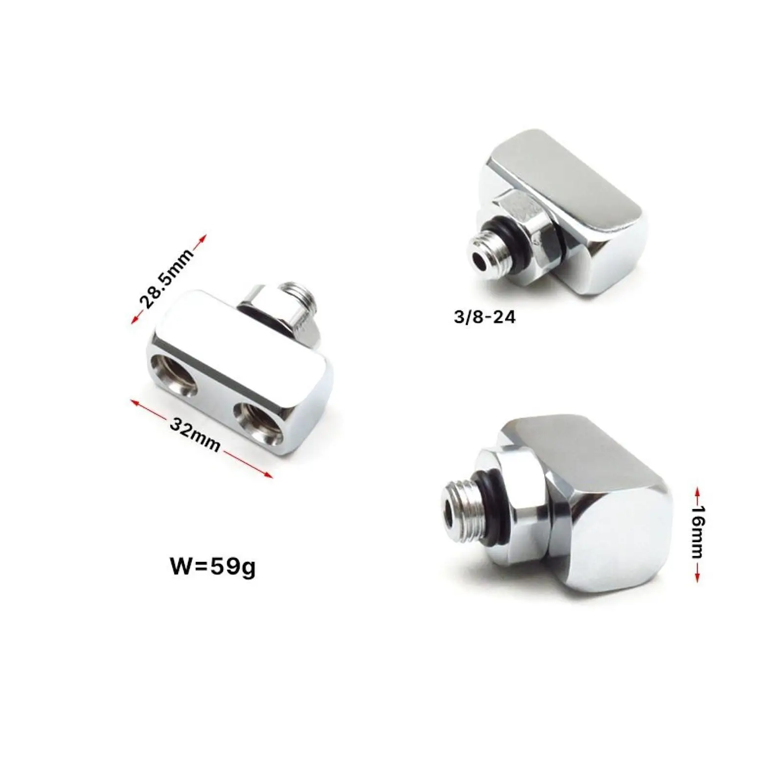 Scuba Diving 1 to 2 LP Hose Splitter Universal Adapter for Underwater Diving Gear and Snorkel Equipment