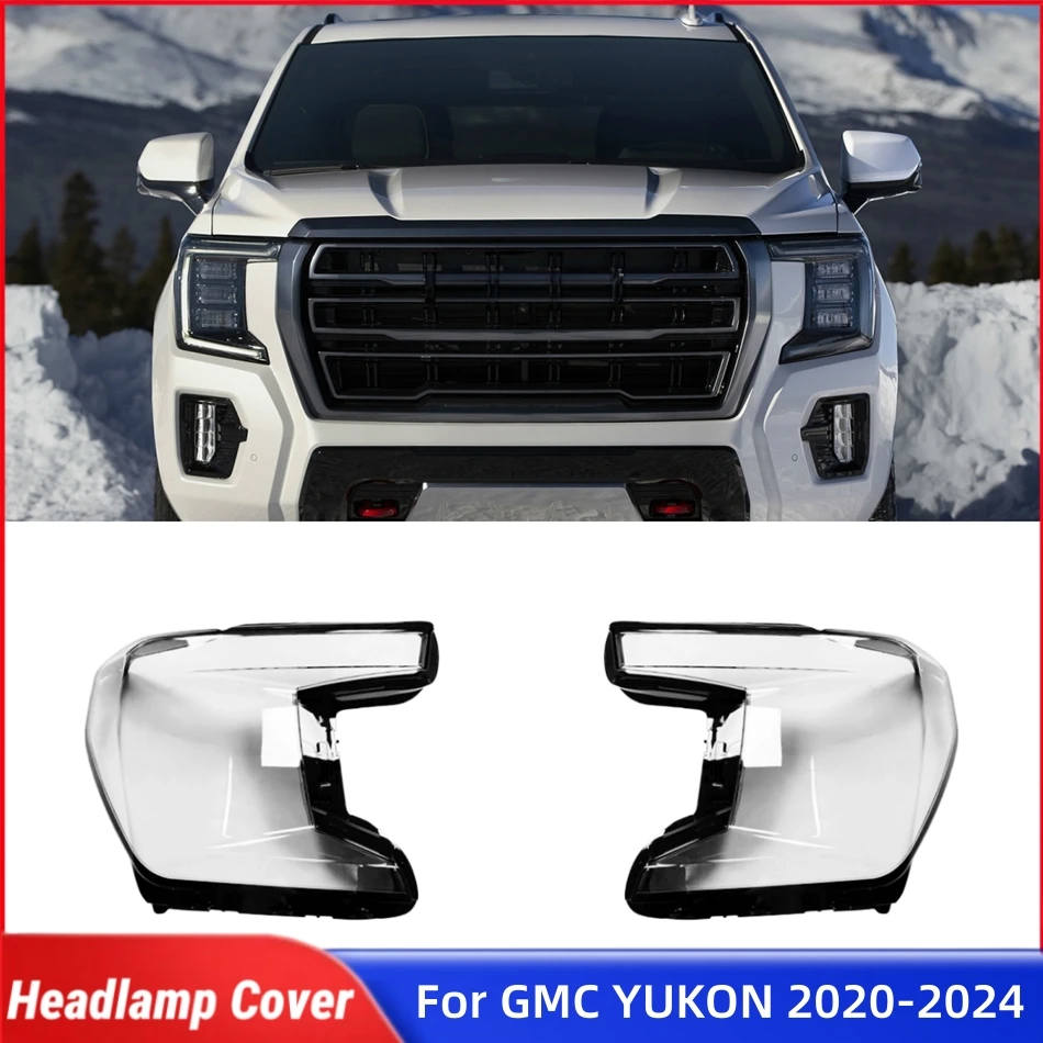 

For GMC YUKON 2020 2021 2022 2023 2024 Car Products Lampshade Headlight Glass Car Front Headlight Lens Cover Lights Shell