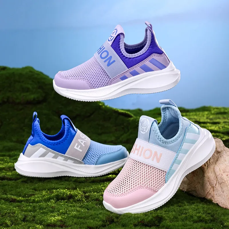 

New Summer Comfortable and Breathable Two-tone Fashionable Lightweight Single-mesh Children's Casual and Versatile Sports Shoes