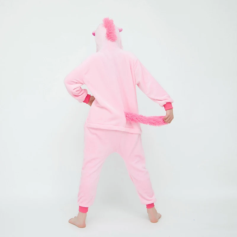 Kigurumi Kids Cute Pink Unicorn Animal Cartoon Pajamas Children Sleepwear Girls Boys Onesies For Christmas Halloween Party view 2