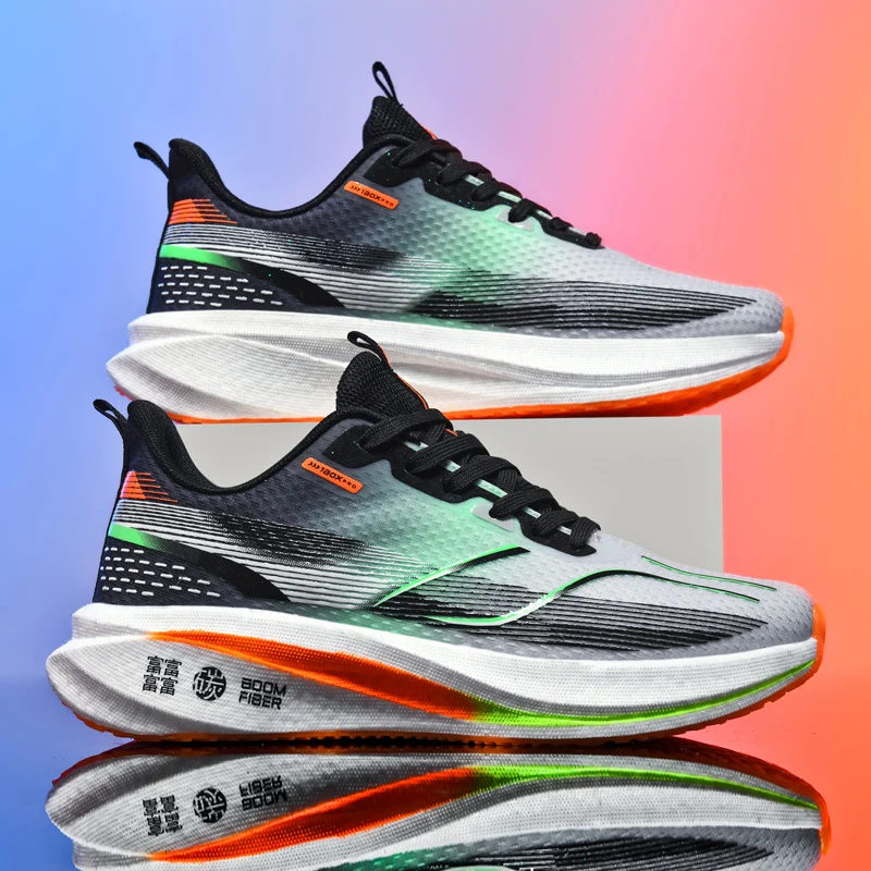 

Men's lightweight casual sports shoes Four Seasons new breathable outdoor racing running shoes soft sole students speed sneakers