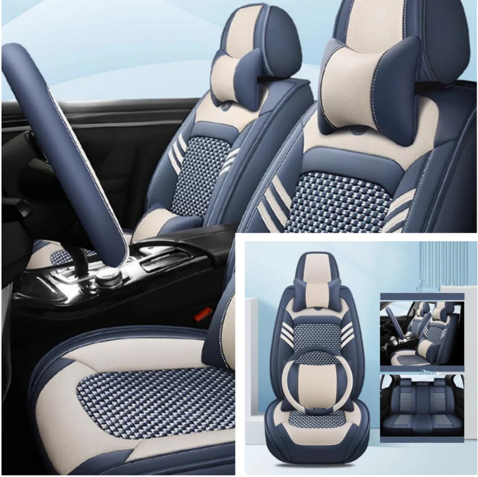 

Front and Back car seat covers + Steering wheel cover for Lexus RX 200t 300 350 450h 2022-2016 breathable seat cushion seat case