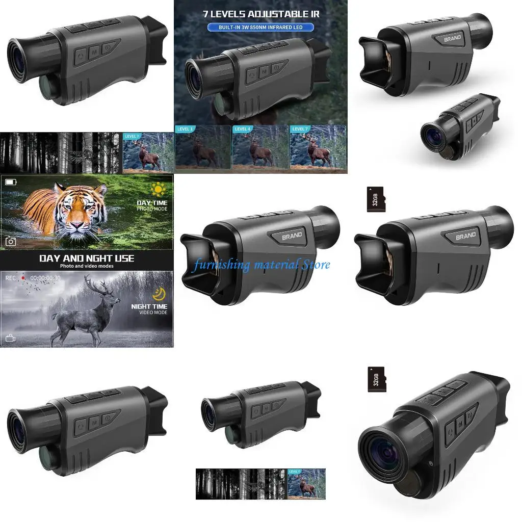 

Y5GD 1080P IR Monocular Camera 16x Zoom Night View Device for Outdoor