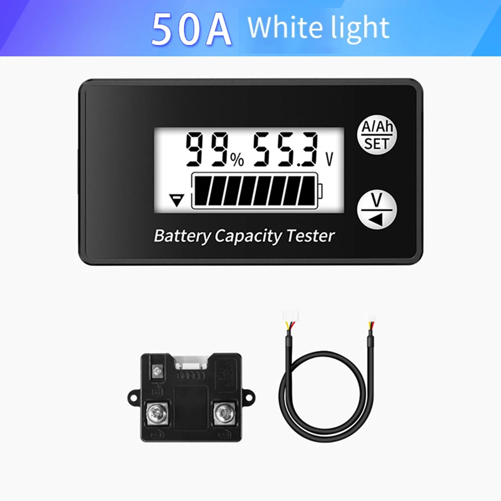 

LCD Screen Voltage Power Digital Display Power Percentage Battery Iron Lithium Power Display 50A/100A Electrical Instruments