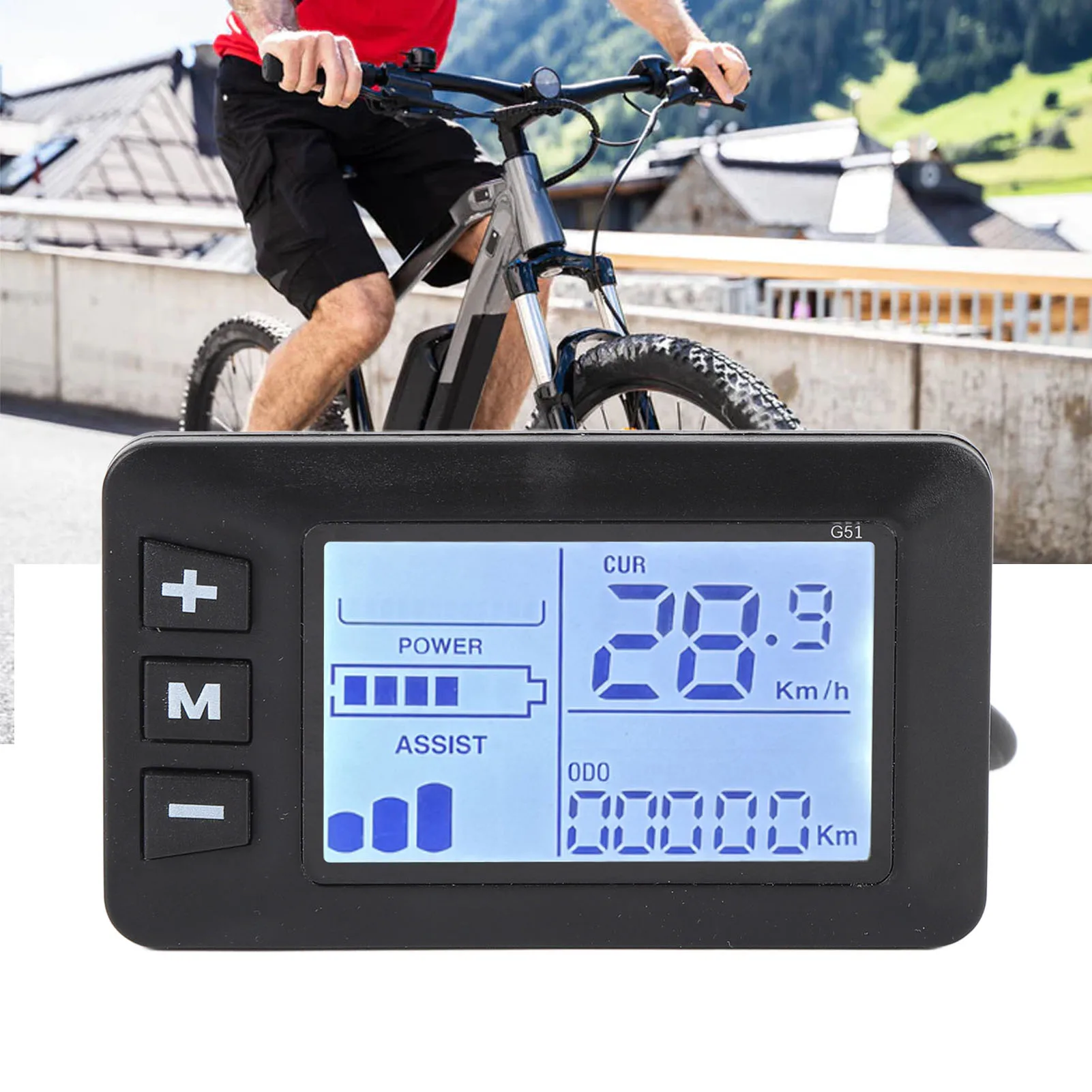

Electric Scooter LCD Panel Electric Bike LCD Display Control Panel Sturdy 5 Pin Connector Easy To Install for 2.2cm Handlebars
