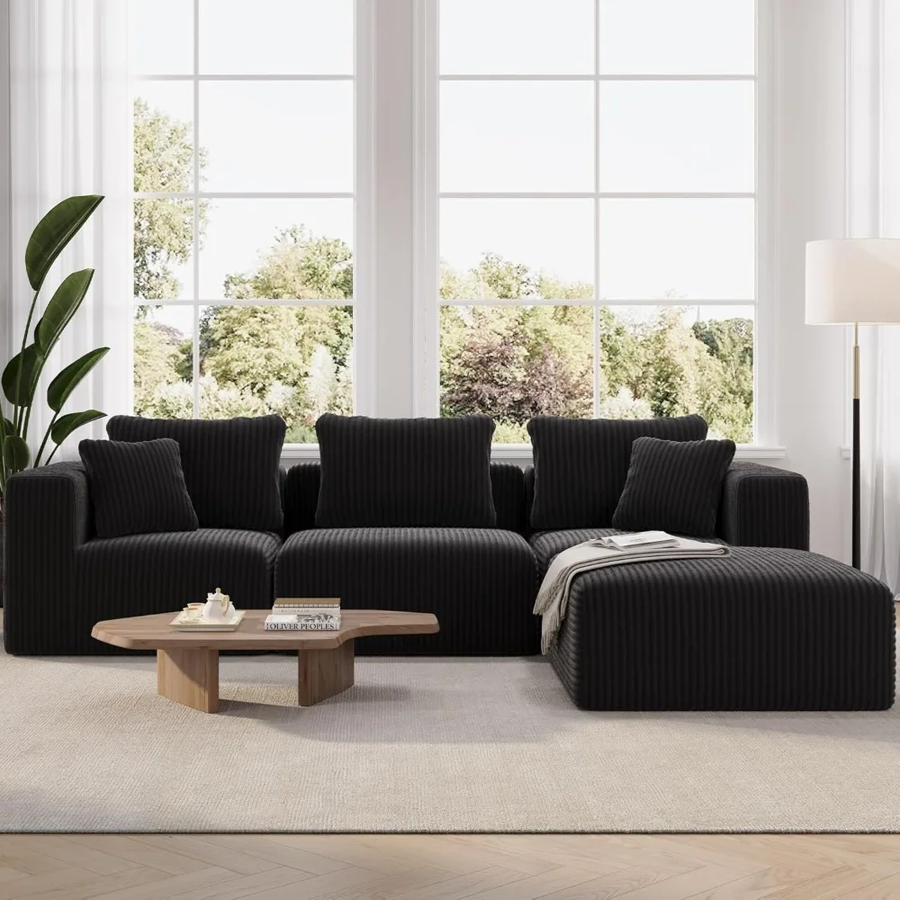 

Модульный секционный диван Modern Cloud Couch с умной пружинной поддержкой, бескаркасный диван L-образной формы для гостиной