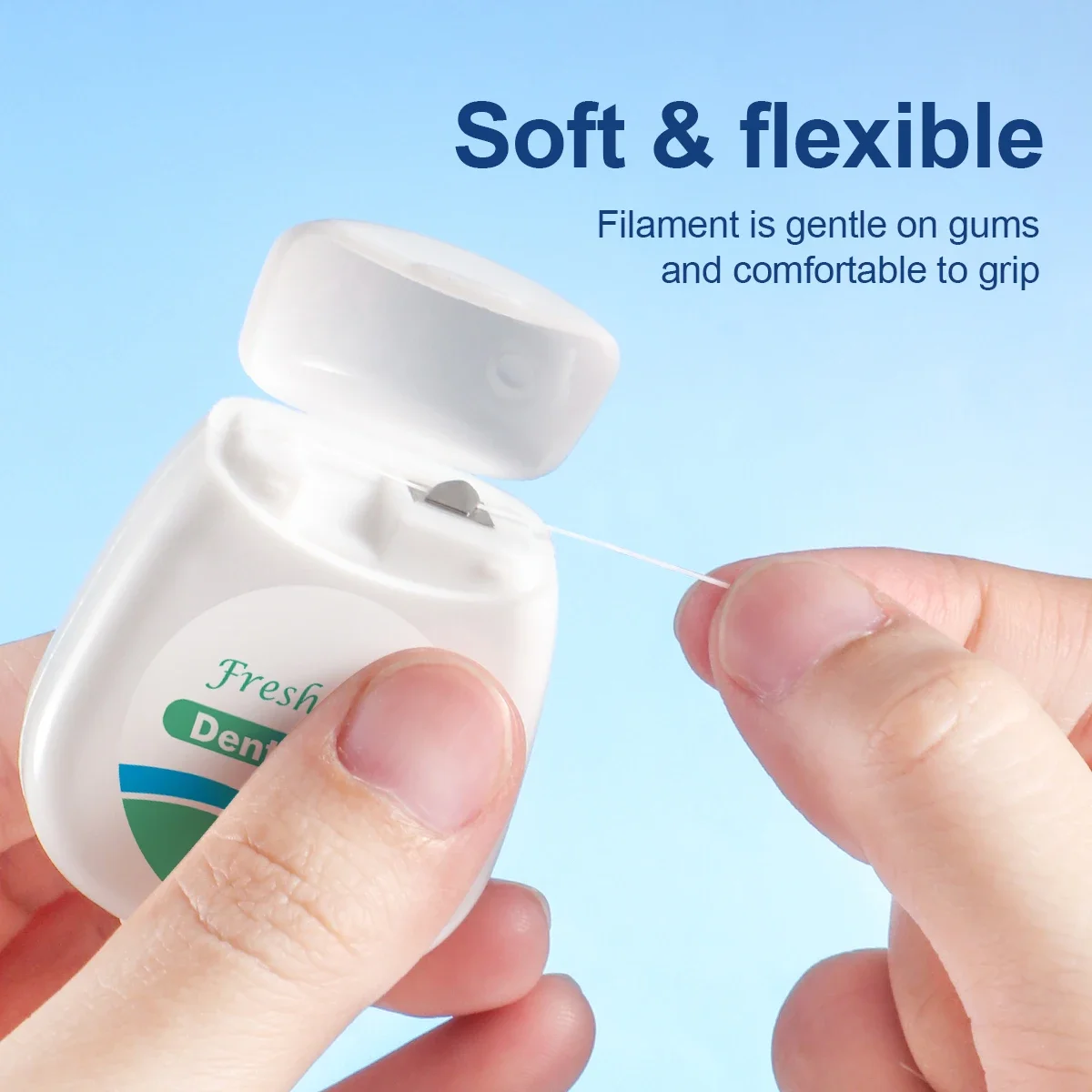 

1-12 шт. Белая мятная зубная нить в рулоне, ультратонкая, для домашнего использования, класса люкс - портативный мини-футляр для хранения зубной нити