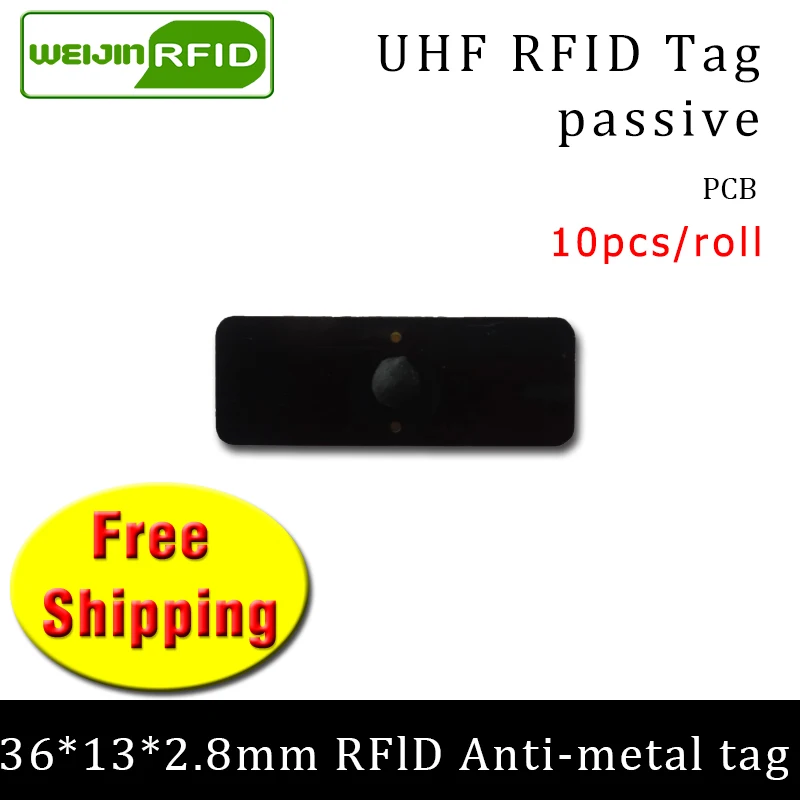 

Металлическая бирка UHF RFID 915 МГц 868 МГц Alien Higgs3 EPC 10 шт. Бесплатная доставка 36*13*2,8 мм Маленькая прямоугольная печатная плата умные пассивные RFID-бирки