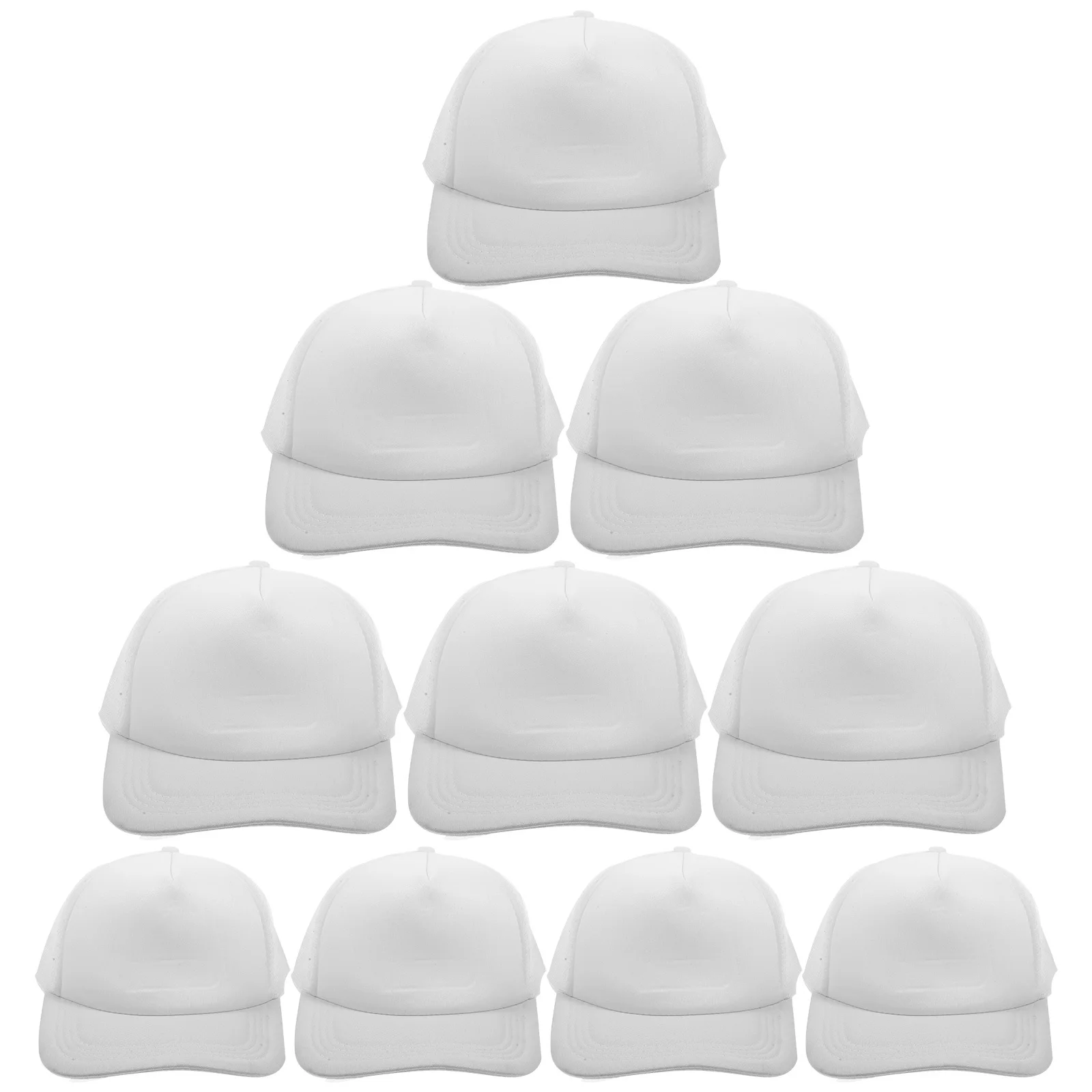 

10Pcs Blank Baseball Caps Mesh Sublimation DIY Hat Heat Transfer Lightweight Comfortable for Hiking Camping Fishing Sports