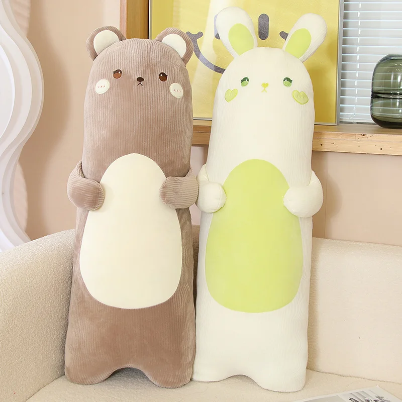 90cm Cartoon Animal Rabbit Bear Duck Chick Plush Toys Stuffed Soft Long Sleep Pillow Doll Cushion Gift