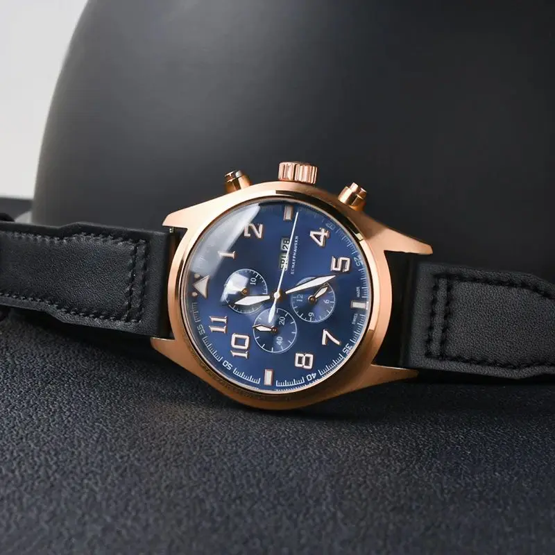 For IWC Spitfire Pilot Little Prince Mark 18 Watchband cowhide Leather Bracelet 20mm 21mm Watch Strap Man‘s Brown Black Blue